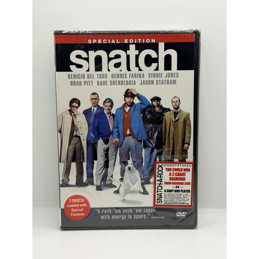 Snatch (DVD, 2001) 2-Disc Set! Special Edition/Features! Brad Pitt! New! Sealed!